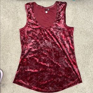 BKE Boutique crushed velour camisole.  Size L.